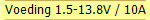 Voeding 1.5-13.8V / 10A